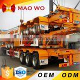 Factory Export 3 Axle Used 40 ft Container Skeleton Semi Trailer for Sale