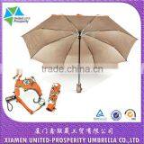 Fashion Famous Brand 3-fold Auto Open and Close Aluminium Golden Umbrella