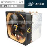 Alseye AB1701 manufacture AS998U-V1 cpu cooler reviews heatsink fan 1500RPM 180W TDP aircooler