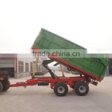 Hot selling 7CX-10T 10Ton Hydraulic Tipping Trailer for Gain loading and transporting