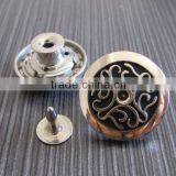 Baroque Style Metal Jeans Button