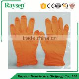 High quality non sterile powder free nitrile gloves orange