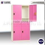 4-door Employee Steel Locker Stainless Metal Office Locker Furniture kd Structure Clothes Locker With Electronic Lock thumbnail-1