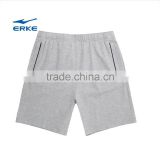 ERKE 2015 basic full cotton knitted sports shorts half pants with side pockets wholesale/OEM