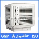 Industrial evaporative air cooling system with air cooler