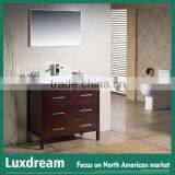 48" Dark Red Soild Wood Bathroom Vanity Cabinet