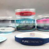 Fashion Pure Strength Rubber Bracelet Custom Silicon Wristband
