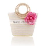 Fancy natural wheat straw lady handbag&straw lady handbag