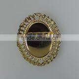 Wholesale Blue Ellipse Acrylic Diamond Brooch Badge for Daily or Party thumbnail-2
