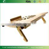 Natural Eco-Friendly Bamboo Cooling Vented Laptop Desk/Table Stand Up thumbnail-5