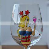 3D Transparent Beautiful Lady Shape Handmade Christmas Goblet Wine Glass thumbnail-2