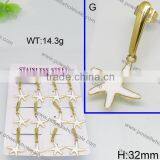 Wholesale Fashion Gold Plated Starfish Shape Fashion Earring thumbnail-2