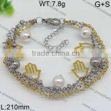 Newly Hot Two Tones Metal Tags for Bracelet Lady Style thumbnail-6