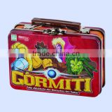 metal tin case paint tin cans tin lunch box with lock and key