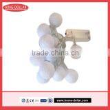 Garland With White Rattan Ball&10 White Led thumbnail-2