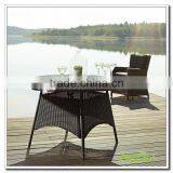 Audu Black Rattan 100cm Round Dining Table thumbnail-1