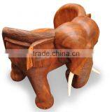 Southeast Asia Style Elephant Shape Wood Chair, Exquisite Handcarving Living Elephant Single Seater Chair (BF01-X1163) thumbnail-2