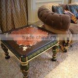 Elegant French New Classic Fabric Upholstered Sectional Sofa / Luxury Palace Hand Carved Wooden Living Room Furniture Sofa Set thumbnail-4