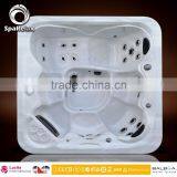 2015 Chinese LED lights for 5 person L312 Lucite Acrylic Outdoor Massage Bathtub