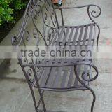 Brown Iron Bench Rustic thumbnail-1