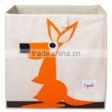Store More Home Collapsible Fabric Kangaroo Printed Storage Baskets thumbnail-1
