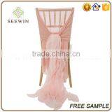 Ruffle Chiffon Chair Cover Chair Sash thumbnail-4