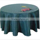 Hotsale Green Jacquard Table Cloth for Hotel Restaurant Weddings thumbnail-1