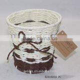 Handmade woven paper rope flower pot