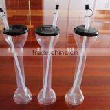 Plastic Beer Cup Yard Glass Yard Slush Ice Cup Yard Beer Slush Cup With Lid and Straw thumbnail-2