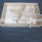 Divided Solid Wood Tea Box Handmade Wooden Box thumbnail-4