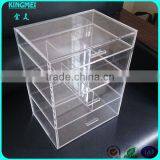 Plastic Acrylic PMMA Lucite Drawer Cosmetics Storage Box With Handles thumbnail-2