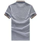 Yixigeluo Middle Aged Men's Thin Short Sleeve T-shirt, Business Straight Cylinder Type Breathable T-shirt thumbnail-3