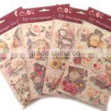 Paper 3D Sticker, Hot Sale 3D Decoupage Stickers, Craft Gift Sticker for Decoration thumbnail-6