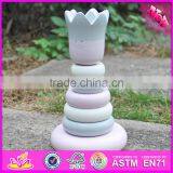2016 New Design Crown Wooden Stacking Rings Toy for Toddlers W13D129 thumbnail-3