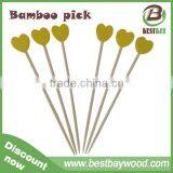 Chistmas Party Cocktail Decoration Heart-shaped Bamboo Skewers,bamboo Skewers Wholesale thumbnail-5