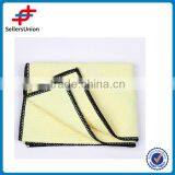 Wholesale Soft Gray Square Microfibre Coral Fleece Towel For Car Cleaning