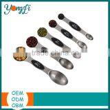 Magnetic Measuring Spoon for Measuring Dry and Liquid Ingredients for Home and Kitchen 430 Stainless Steel Set of 5