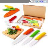 Ceramic Cutting Tool Ceramic Knife Set of 7 Pieces of White Blade 3 ", 4 Yellow Chef Knife "green Utility, 6" Orange, Red Peeler thumbnail-1