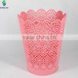 Plastic Round Colourful Hollow Out Wastebasket thumbnail-1