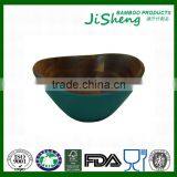 FDA Approved Food Safe Bamboo Salad Bowl With Painted thumbnail-4
