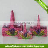 Wholesale Handmade Decorative Grass Flower Pot With Handle thumbnail-1