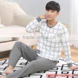 Man Pajamas Cotton Long Sleeve / Cotton Youth Men's Leisure Wear Suits thumbnail-4