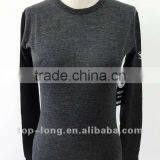 100% Merino Charcoal Base Layer Women Thermal Suit of Ladies Crew thumbnail-1