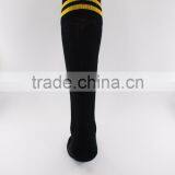 Custom Black Nylon Football Socks With Strip thumbnail-4