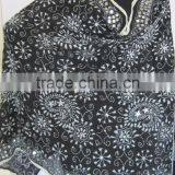 Black White Hand Embroidered PHULKARI GEORGETTE DUPATTA SHAWL Handicraft