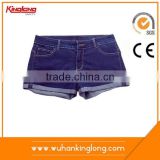 Cheap wholesale cargo women shorts washed fashion shorts high waist denim shorts