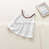 Muslim Fabric Elegant White Dress Hot Selling Products Summer Girl Dresses thumbnail-1