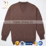 V Neck Luxury Men Pure Cashmere Sweaters, Autumn Knitwear thumbnail-4
