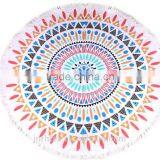 Cotton Custom Reactive Printed Round Beach Towel thumbnail-3