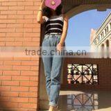 Runwaylover EY0617P Europe Style 2017 Ladies Fashion Washed Denim Jeans thumbnail-3